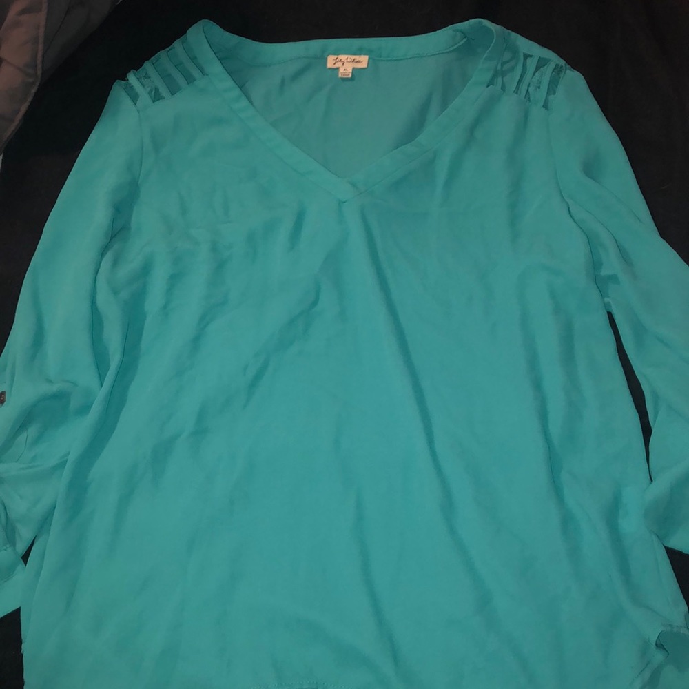 Teal blouse